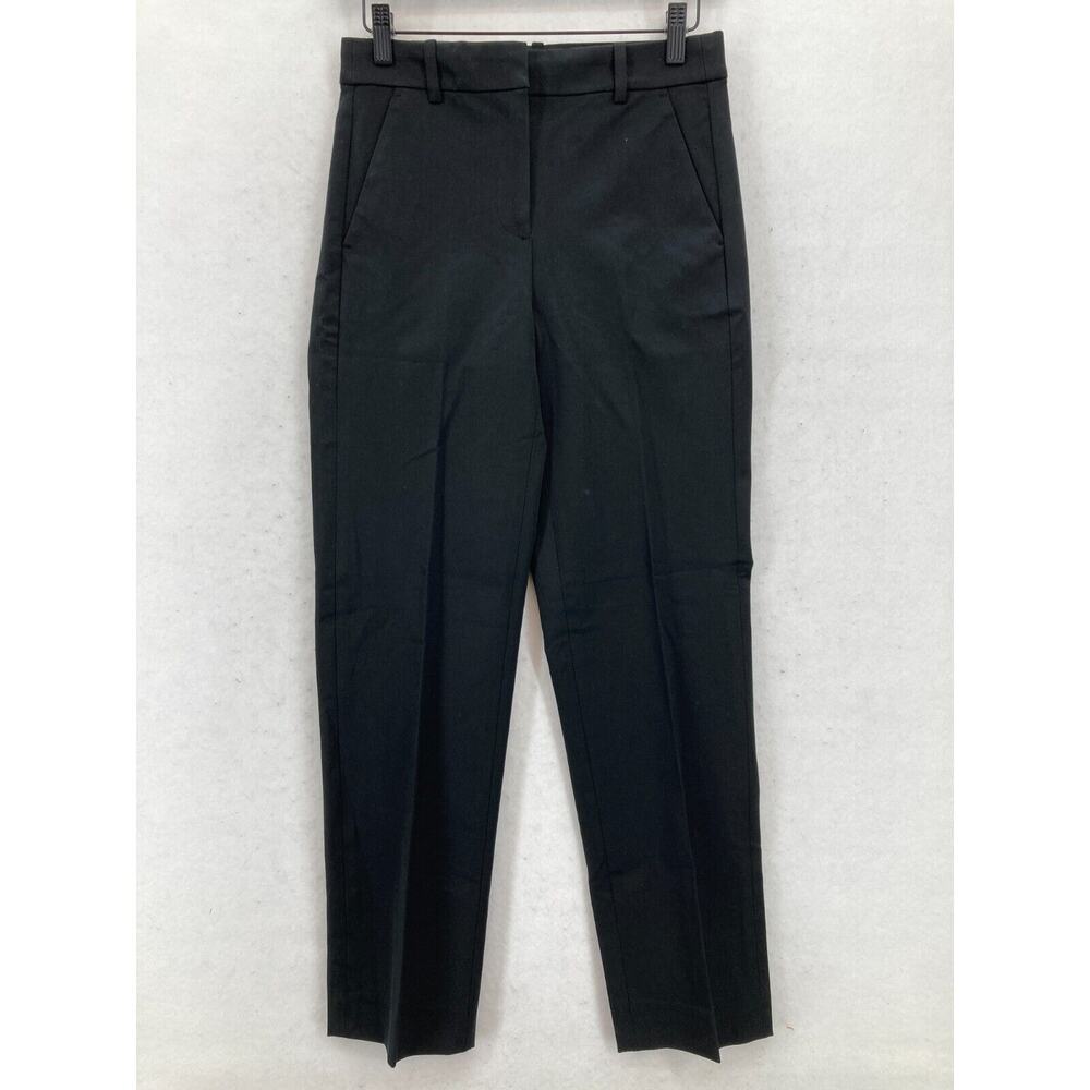 J.Crew Kallie Pants Women's 0 Straight Leg Black Stretch Casual Career Ankle NWT